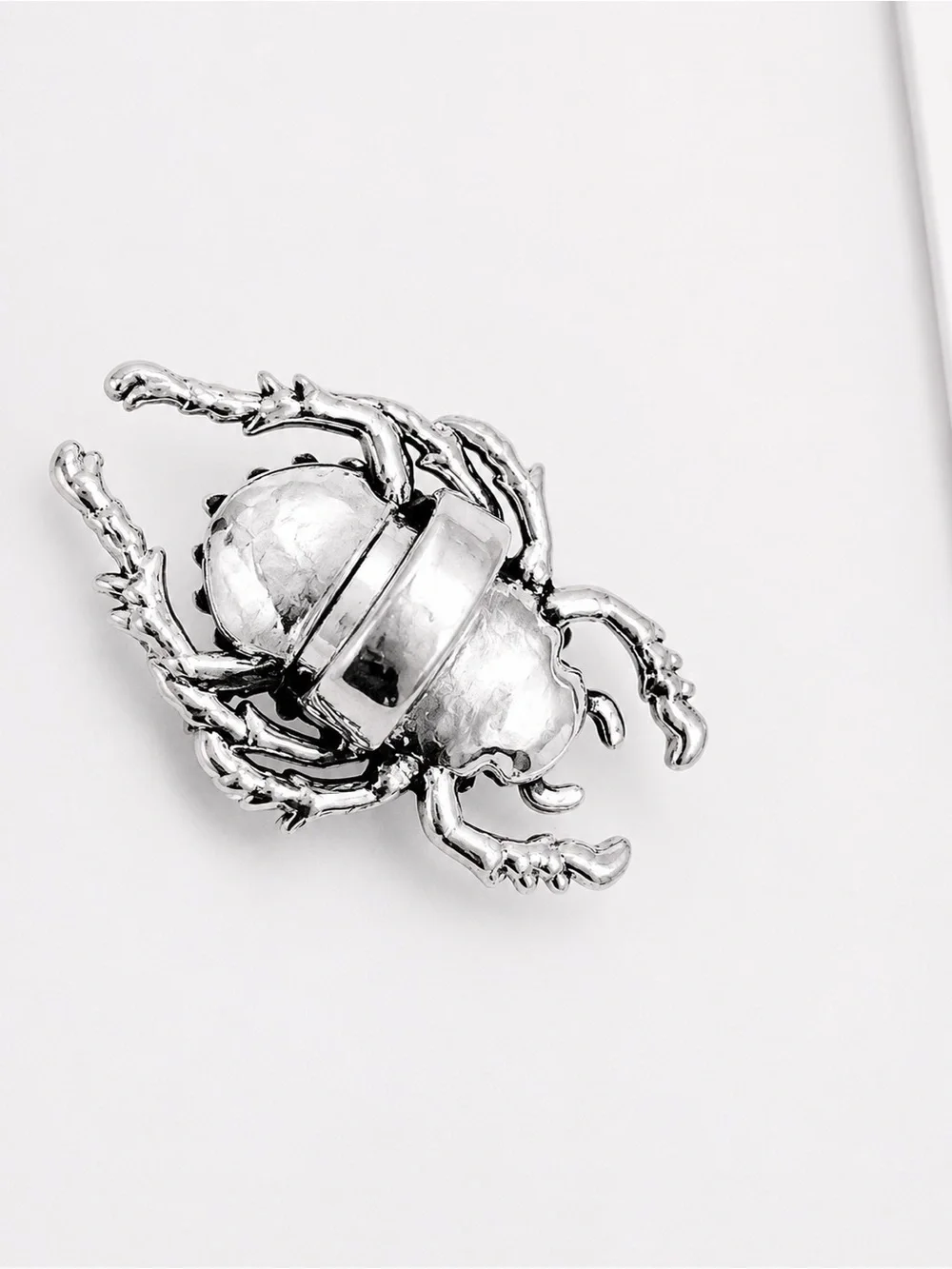 Sterling Silver Scarab Beetle Statement Ring